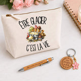 Coffret Cadeau Être glacier c'est la vie – Trousse, stylo bambou et porte-clés