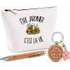 Coffret Cadeau Être jardinier c'est la vie – Trousse, stylo bambou et porte-clés