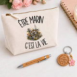 Coffret Cadeau Être marin c'est la vie – Trousse, stylo bambou et porte-clés