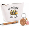 Coffret Cadeau Être psychologue c'est la vie – Trousse, stylo bambou et porte-clés