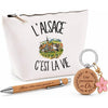 Coffret Cadeau L'Alsace c'est la vie – Trousse, stylo bambou et porte-clés