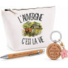 Coffret Cadeau L'Auvergne c'est la vie – Trousse, stylo bambou et porte-clés