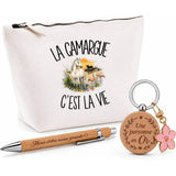 Coffret Cadeau La Camargue c'est la vie – Trousse, stylo bambou et porte-clés