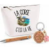Coffret Cadeau La Corse c'est la vie – Trousse, stylo bambou et porte-clés