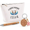 Coffret Cadeau La natation synchronisée c'est la vie – Trousse, stylo bambou et porte-clés