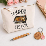 Coffret Cadeau La plancha c'est la vie – Trousse, stylo bambou et porte-clés