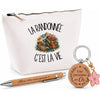 Coffret Cadeau La randonnée c'est la vie – Trousse, stylo bambou et porte-clés