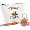 Coffret Cadeau La trottinette c'est la vie – Trousse, stylo bambou et porte-clés