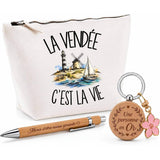 Coffret Cadeau La Vendée c'est la vie – Trousse, stylo bambou et porte-clés