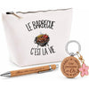 Coffret Cadeau Le barbecue c'est la vie – Trousse, stylo bambou et porte-clés