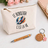 Coffret Cadeau Le bobsleigh c'est la vie – Trousse, stylo bambou et porte-clés