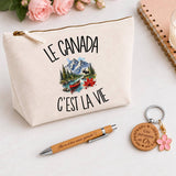 Coffret Cadeau Le Canada c'est la vie – Trousse, stylo bambou et porte-clés