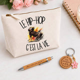 Coffret Cadeau Le hip-hop c'est la vie – Trousse, stylo bambou et porte-clés