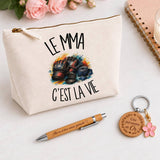 Coffret Cadeau Le MMA c'est la vie – Trousse, stylo bambou et porte-clés