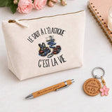 Coffret Cadeau Le saut à l'élastique c'est la vie – Trousse, stylo bambou et porte-clés