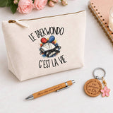Coffret Cadeau Le taekwondo c'est la vie – Trousse, stylo bambou et porte-clés
