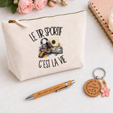 Coffret Cadeau Le tir sportif c'est la vie – Trousse, stylo bambou et porte-clés