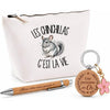 Coffret Cadeau Les chinchillas c'est la vie – Trousse, stylo bambou et porte-clés