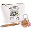 Coffret Cadeau Les huîtres c'est la vie – Trousse, stylo bambou et porte-clés
