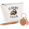 Coffret Cadeau Les jeux vidéo c'est la vie – Trousse, stylo bambou et porte-clés