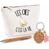 Coffret Cadeau Les oies c'est la vie – Trousse, stylo bambou et porte-clés