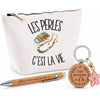 Coffret Cadeau Les perles c'est la vie – Trousse, stylo bambou et porte-clés