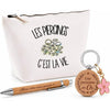 Coffret Cadeau Les piercings c'est la vie – Trousse, stylo bambou et porte-clés