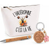 Coffret Cadeau L'haltérophilie c'est la vie – Trousse, stylo bambou et porte-clés