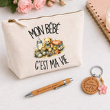 Coffret Cadeau Mon bébé c'est ma vie – Trousse, stylo bambou et porte-clés