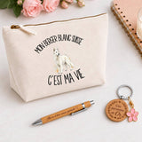 Coffret Cadeau Mon Berger Blanc Suisse c'est ma vie – Trousse, stylo bambou et porte-clés