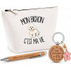 Coffret Cadeau Mon Bichon c'est ma vie – Trousse, stylo bambou et porte-clés