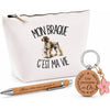 Coffret Cadeau Mon Braque c'est ma vie – Trousse, stylo bambou et porte-clés