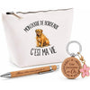 Coffret Cadeau Mon Dogue de Bordeaux c'est ma vie – Trousse, stylo bambou et porte-clés