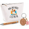 Coffret Cadeau Mon Jack Russell c'est ma vie – Trousse, stylo bambou et porte-clés