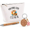 Coffret Cadeau Mon Maine Coon c'est ma vie – Trousse, stylo bambou et porte-clés