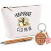 Coffret Cadeau Mon mariage c'est ma vie – Trousse, stylo bambou et porte-clés