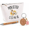 Coffret Cadeau Mon Setter c'est ma vie – Trousse, stylo bambou et porte-clés