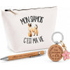 Coffret Cadeau Mon Siamois c'est ma vie – Trousse, stylo bambou et porte-clés