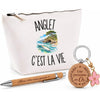 Coffret Cadeau Anglet c’est la vie – Trousse, stylo bambou et porte-clés