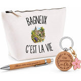 Coffret Cadeau Bagneux c’est la vie – Trousse, stylo bambou et porte-clés