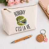 Coffret Cadeau Bobigny c’est la vie – Trousse, stylo bambou et porte-clés
