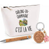 Coffret Cadeau Châlons-en-Champagne c’est la vie – Trousse, stylo bambou et porte-clés