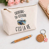 Coffret Cadeau Cherbourg-en-Cotentin c’est la vie – Trousse, stylo bambou et porte-clés
