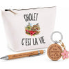 Coffret Cadeau Cholet c’est la vie – Trousse, stylo bambou et porte-clés