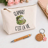Coffret Cadeau Clamart c’est la vie – Trousse, stylo bambou et porte-clés