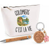 Coffret Cadeau Colomiers c’est la vie – Trousse, stylo bambou et porte-clés