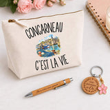 Coffret Cadeau Concarneau c’est la vie – Trousse, stylo bambou et porte-clés