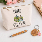 Coffret Cadeau Évreux c’est la vie – Trousse, stylo bambou et porte-clés