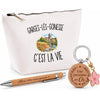 Coffret Cadeau Garges-lès-Gonesse c’est la vie – Trousse, stylo bambou et porte-clés