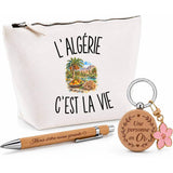 Coffret Cadeau L’Algérie c’est la vie – Trousse, stylo bambou et porte-clés